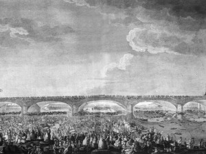 Inauguration de l'ancien pont de Neuilly en 1774