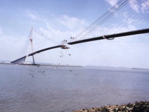 construction du pont de Normandie