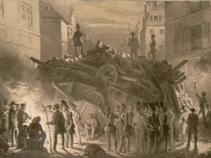 Une barricade en février 1848
