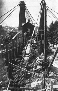 chantier du pont du Niagara - 1851
