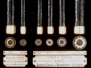 Les différents câbles transatlantiques © Musée des arts et métiers, l'Album