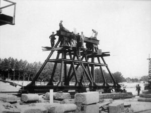 Construction du pont Alexandre III