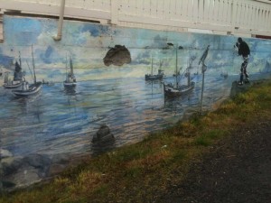 Graff sur une maison de Henningsvær