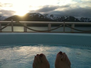 Hurtigruten - 1 h du matin dans le jacuzzi
