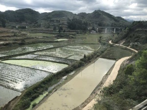 arrivée à Zhenyuan, depuis le train